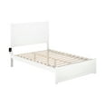 thumbnail image 2 of AFI NoHo 14" Full Wood Platform Bed with Modern Panel Headboard and Footboard, White, 2 of 6