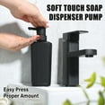 thumbnail image 7 of GM GMISUN Black Glass Soap Dispenser Ribbed Hand Soap Bottle with Pump for Bathroom Kitchen 12oz, 7 of 7