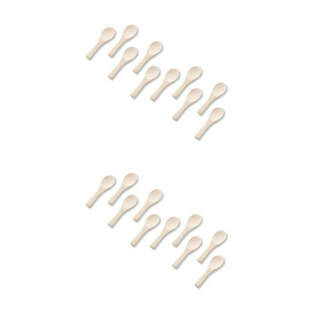 

Gole Trade 2X Pack of 10 Small Wooden Spoons Children Dining Tools Bar Gadgets Cooking Condiments for Kitchen Seasoning Oil Tea Sugar (type 4 ) 2x