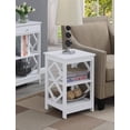 thumbnail image 2 of Convenience Concepts Diamond Table d'Appoint Carrée, Fini Bois Blanc, 2 of 6