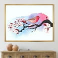thumbnail image 2 of Designart 'Pink Bird Sitting On Cherry Branch' Traditional Framed Canvas Wall Art Print, 2 of 5