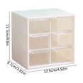 thumbnail image 3 of 6-Drawer Desktop Organizer - Detachable Mini Storage Box for Office & Home - Clear Acrylic Drawers for Small Items, Crafts, Jewelry & Office Supplies, 3 of 5