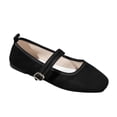 thumbnail image 2 of HXWCHs Women's Casual Low Heel On Shoes with Square toe and Retro Ankle Strap for Comfortable Everyday Walking 9 Black, 2 of 8