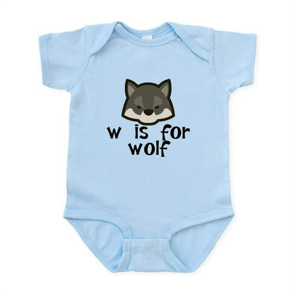 CafePress - W Is For Wolf Body Suit - Baby Light Bodysuit, Size Newborn - 24 Months
