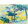 thumbnail image 3 of Henri-Edmond Cross 14x11 Black Modern Framed Museum Art Print Titled - Provencal Landscape (1907), 3 of 5