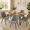 Grey, variant on Homefun Modern Dining Chairs Set of 4 Upholstered with Thick Cushions Metal Legs,for Kitchen Living room,Grey