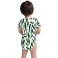 thumbnail image 3 of Yiaed Palm Branch With Leaves Print Infant Climbing Short Sleeve Onesie One-Piece Baby Bodysuit Clothes 0-12 Months -18 Months, 3 of 6