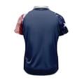 thumbnail image 3 of Men's Three Button Solid Color White Collar Raglan Shirt Tops 3XL, 3 of 3