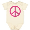 thumbnail image 3 of Inktastic Pink Peace Sign Girls Baby Bodysuit, 3 of 5