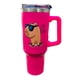 thumbnail image 2 of Termo de acero inoxidable Capybara Marca Macarena brand color fucsia  40 Oz, 2 of 3