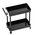 thumbnail image 3 of Tool Cart,Compact 2-Tier Tools Storage Trolley - Perfect For Garage Repairs & Rc Accessories - Ideal For 1/8 To 1/16 Scale Models - Convenient And Efficient [black], 3 of 9