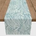thumbnail image 3 of Creative Products Sky Blue Abstract Waves 16x72 Poly Twill Table Runner, 3 of 3