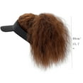 Baseball Cap with Synthetic Hair Extensions Curly Wig Hat for Women