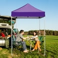 thumbnail image 3 of INTER HUT 5x5 Outdoor Pop up Canopy Gazebo, Instant Easy Set up Outdoor Canopy Commercial Fair Shelter, Purple, 3 of 9