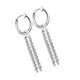 thumbnail image 4 of Pendientes colgantes Zulema larga de Hip Hop acero inoxidable, 4 of 5