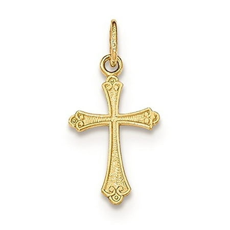 - 14K Yellow Gold Small Cross Charm Pendant MSRP $68
