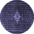 thumbnail image 1 of Ahgly Company Machine Washable Indoor Round Persian Blue Traditional Area Rugs, 3' Round, 1 of 4