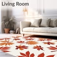 thumbnail image 2 of ODIKA 3'x5' Machine Washable Non-Slip Area Rug, Elegant Falling Leaves Artistic Seasonal Accent High Traffic Rug with Pad, Orange, 602610, 2 of 8