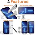 thumbnail image 4 of 3 Pack Screen Protector Anti-Glare for iPhone 16e - Tempered Glass Matte 3D Curved Edge Anti-Fingerprint Case Friendly, 4 of 7