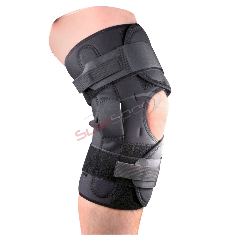 Premium Wrap Around Hinged Knee Brace with Patella Support Adjustable