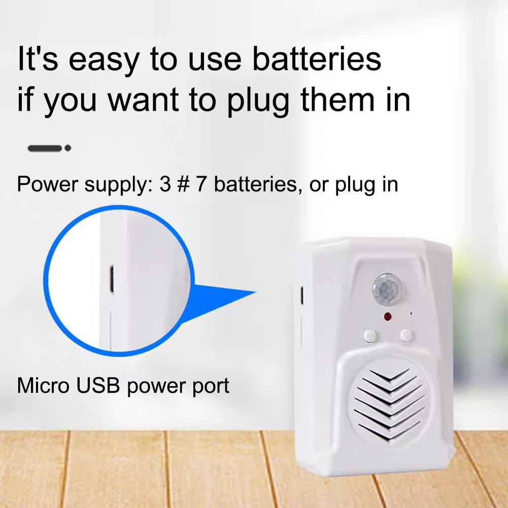 USB Power Motion Sensor Alarm MP3 Audio Player Infrared Induction Doorbell