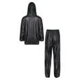 thumbnail image 2 of Hansber Men Women Sauna Suit Weight Loss Shirts Workout Sweatsuit Zip Up Hoodie Slimming Hooded Black S, 2 of 7