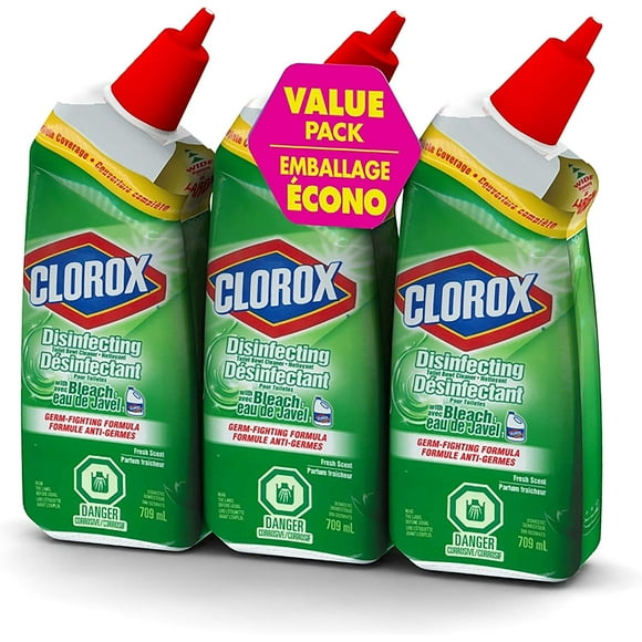 Clorox Toilet Bowel Disinfecting Cleaner, 3 Pack, 709mL