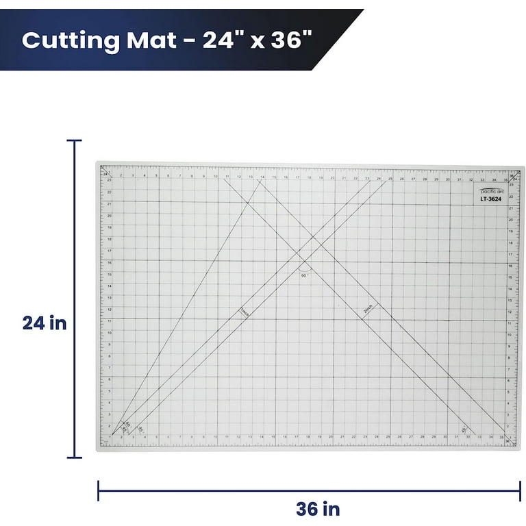 Pacific Arc LT3624 Cutting Mat 24x36 Translucent Self Healing