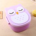 thumbnail image 1 of Lunch Box with Divider 2 Compartments Lunch Box with Divider Boys Girls Cartoon Owl Tin Breakfast Box Lightweight Portable Bento Box, 1 of 4