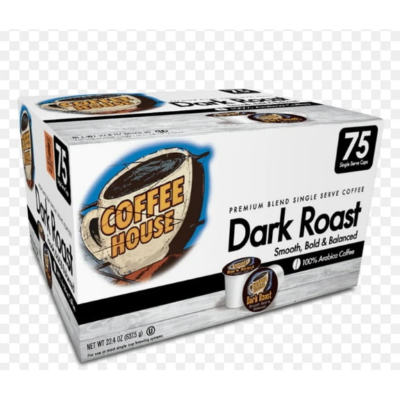 coffee house Dark Roast  Premium blend single serve coffee Smooth, Bold & Balanced 100% Arabica coffee