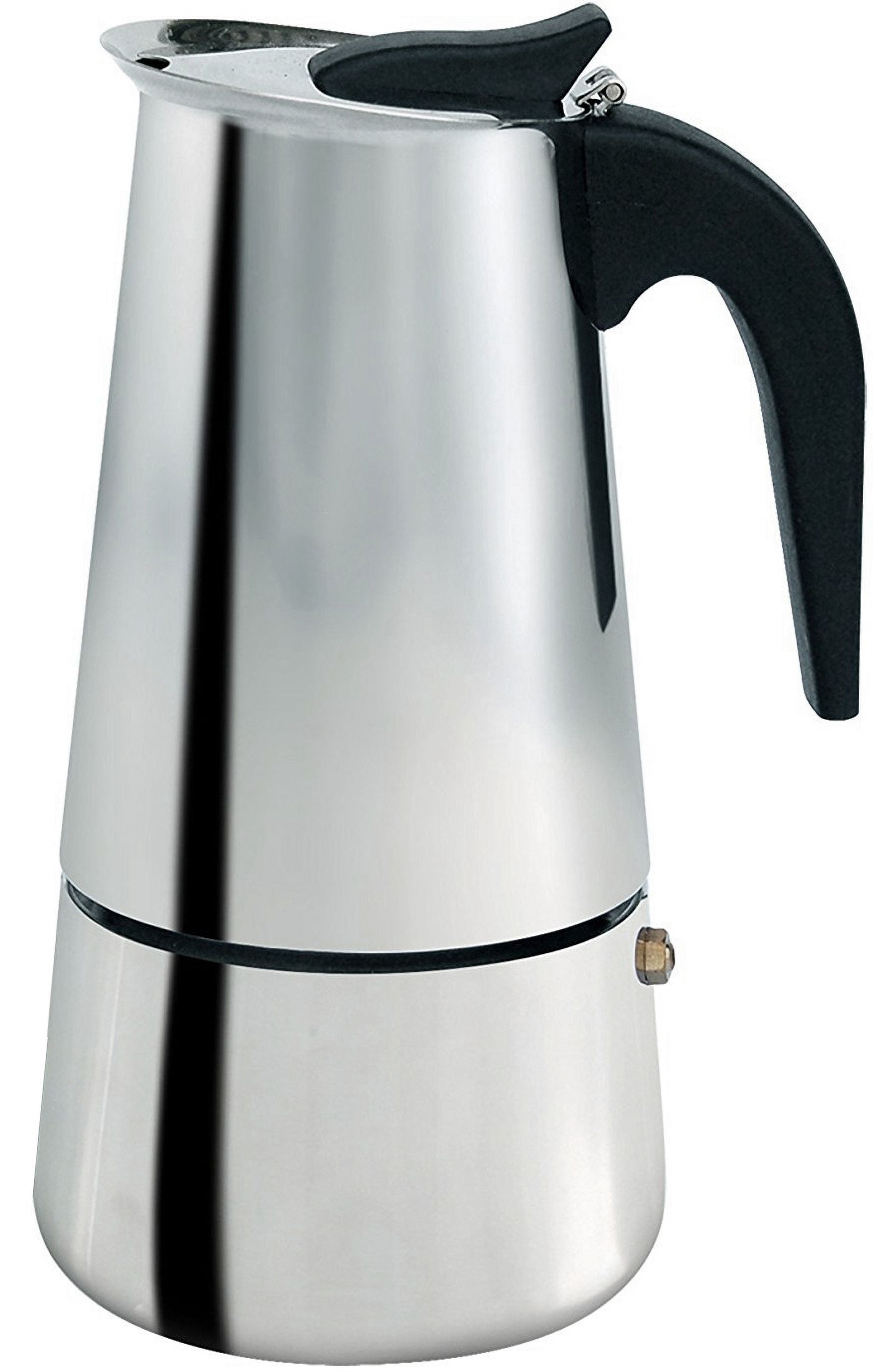 Kitchen Sense Polished Aluminum Espresso Maker 12 Cup 