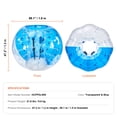 thumbnail image 6 of KFFKFF Blow-up Bumper Sphere Single Pack, 5FT/1.5M Dimension for Adolescents & Grown-ups, 0.8mm PVC Thickness Human-Sized Hamster Orb for Outside Group Recreational Activity, 6 of 9