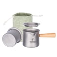 thumbnail image 1 of Taza de té de titanio TOMSHOO con colador de té para acampar al aire libre, 1 of 8