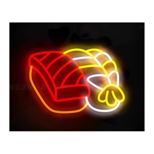 Letrero De Neón De Sushi Para Pared, Decoración Para Escaparate De Restaurante, Negocio O Tienda De Comida Japonesa. Alimentación USB 45cm