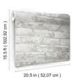 thumbnail image 3 of Roommates Gray Brick Peel & Stick Wallpaper, 3 of 5