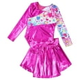 thumbnail image 4 of Zaldita Kids Girls Long Sleeve Ballet Dance Leotard with Skirts 2 Piece Gymanstics Outfits Dancewear Rose 6, 4 of 7