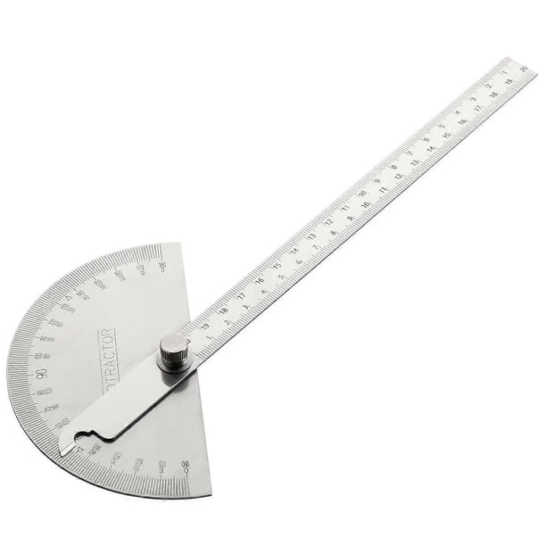 UEETEK 1PC Multifunctional Stainless Steel 180 Degree Protractor Angle ...