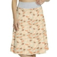thumbnail image 1 of Women's Pearls Seashells and Oysters Marine A-line Printed Skirt Casual Wear, L, Tan and Peach, by Ambesonne, 1 of 1