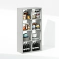 thumbnail image 5 of Furinno Cubic Open Back Multipurpose Clothing & Closet Storage Organizer Shelf, 8-Cube, Light Grey, 5 of 6