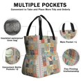 thumbnail image 3 of Boho Bohemia Flower Drawstring Lunch Bag Women - Drawstring Lunch Bag Insulated for Work Office - Stain-Resistant Large Lunchbags for Women with Multi-Pockets, 3 of 6