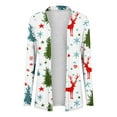 thumbnail image 4 of Women Christmas Cardigan Sweaters,Fleece Xmas Holiday Top Open Front Long Cardigan Soft Knit Christmas Tree Printed Sweater Spring Outfits 2025 Pullover Fall Winter Christmas Clothes, 4 of 4