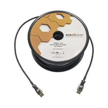 UPC: 0850023208385 | BZB Gear HDMI 2.0 18Gbps 4K Active Optical Cable – 50 ft.