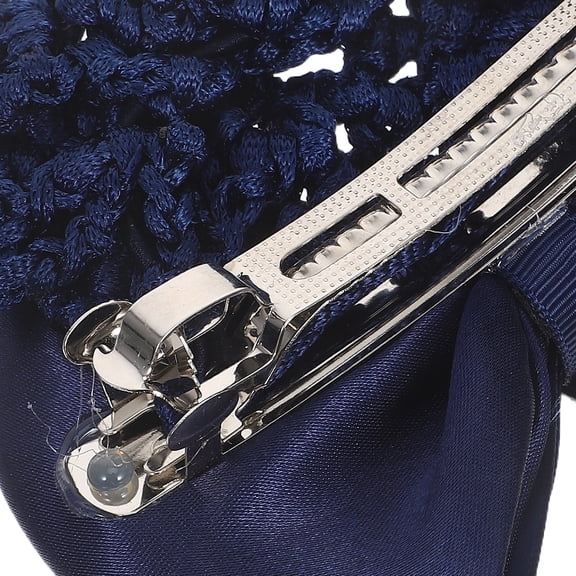 AURARMLET 4Pcs Elegant Bowknot Mesh Hairnet Bun Cover Barrette for Office Use