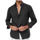 thumbnail image 2 of pstuiky Camisas casuales de manga larga para hombre, Camisa informal de moda para hombre, con cuello en V y mangas, transpirable camisetas de hombre xl, 2 of 6