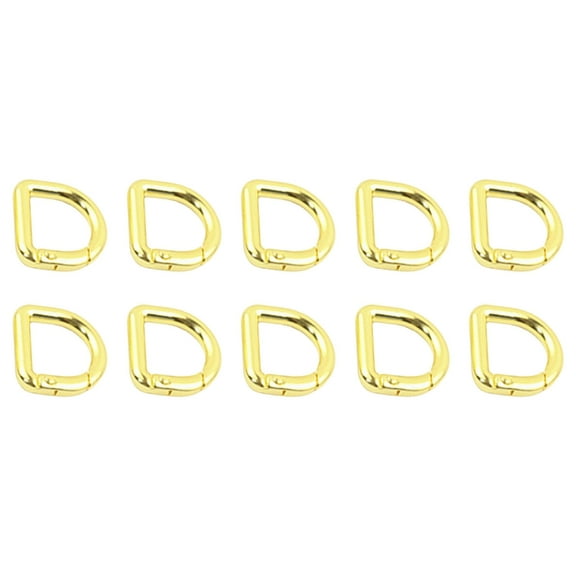 10 Pcs D Rings Carabiner Clip Easy to Use Metal Keychain Spring D Rings Hook