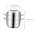 thumbnail image 3 of Minkissy 1 Set Synchronous Cooking Stainless Steel Steaming Pot for Home Supply, 3 of 8