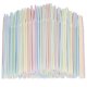 thumbnail image 1 of 600 PCS Drinking Straw Flexible Reusable Colorful Straws for Kids and Adults Bendable Drinking Straws Multi Colored Striped Flexible Straws, 1 of 3