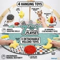 thumbnail image 5 of Baby Play Mat with Wooden Play Gym and Detachable Sensory Toys for Infants, Tummy Time Activity Mat, Newborn Baby Gift,Green, 5 of 8