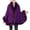 Purple, variant on Xfvqtps Women Cape Faux Fur Collar and Cuff Plush Hem Cloak Sequin Blingbling Open Front Solid Color Large Size Loose Thickened Windproof Coldproof Warm Winter Long Coat Coffee