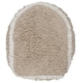 thumbnail image 3 of Home Weavers Allure Bathroom Rug Toilet Lid Seat Cover, Elastic Edges, 100% Cotton Soft Universal Fit for Standard Round Elongated Bath Room Bowl Lids, Washable, 18"x18" Toilet Lid Cover, Linen, 3 of 7